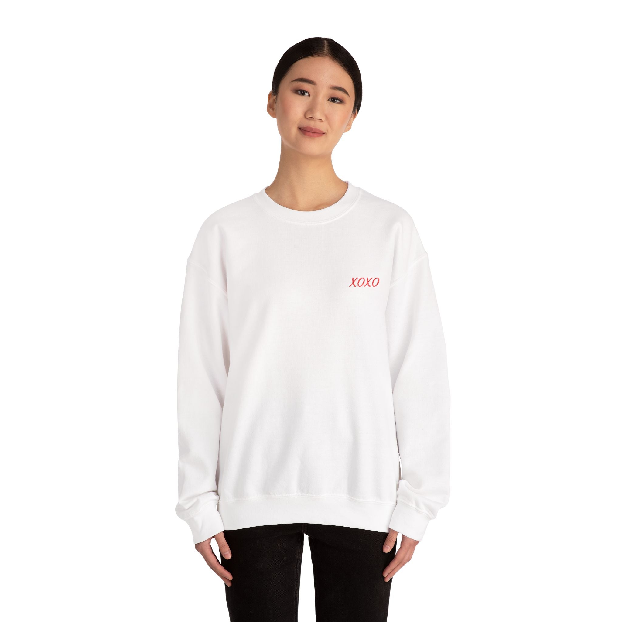 XOXO Embroidered Crewneck Sweatshirt